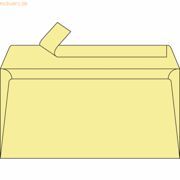 Clairefontaine Briefumschlag DINlang 120g/qm kanariengelb VE=20 Stück von Clairefontaine