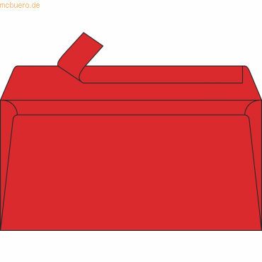 Clairefontaine Briefumschlag DINlang 120g/qm kirschrot VE=20 Stück von Clairefontaine