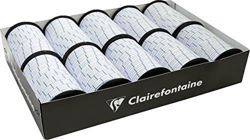 Clairefontaine 612703C - Packung mit 10 Spulen Geschenkbänder 10mx10mm, zum Beschriften und Personalisieren, für den professionellen Bedarf für Verpackungen von Geschenken und DIY-Projekte, 1 Pack von Clairefontaine