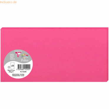 Clairefontaine Karte Pollen DINlang 210g VE=25 Stück fuchsia von Clairefontaine