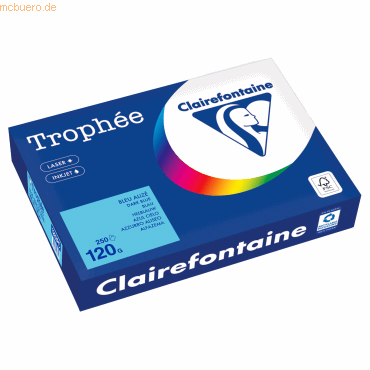 Clairefontaine Kopierpapier 1282PC A4 120g blau 250 Blatt Clairefontaine Kopierpapier 1282PC A4 120g blau 250 Blatt von Clairefontaine