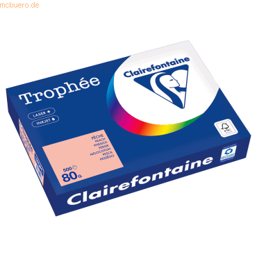 Clairefontaine Kopierpapier 1970PC A4 80g pfirsich 500 Blatt Clairefontaine Kopierpapier 1970PC A4 80g pfirsich 500 Blatt von Clairefontaine