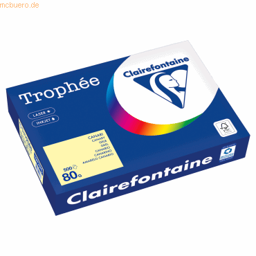 Clairefontaine Kopierpapier 1977PC A4 80g gelb 500 Blatt Clairefontaine Kopierpapier 1977PC A4 80g gelb 500 Blatt von Clairefontaine