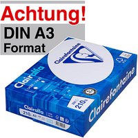 Clairefontaine Kopierpapier Clairalfa DIN A3 210 g/qm 250 Blatt von Clairefontaine