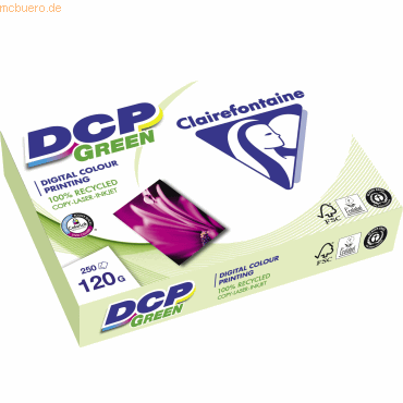 Clairefontaine Kopierpapier DCP Green 50027SC A4 120g weiß 250 Blatt Clairefontaine Kopierpapier DCP Green 50027SC A4 120g weiß 250 Blatt von Clairefontaine