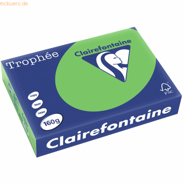 Clairefontaine Kopierpapier Trophee A4 160g/qm VE=250 Blatt maigrün von Clairefontaine