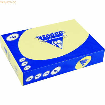 Clairefontaine Kopierpapier Trophee A4 80g/qm VE=500 Blatt gelb von Clairefontaine