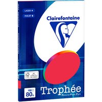 Clairefontaine Kopierpapier Trophée kirschrot DIN A4 80 g/m² 100 Blatt von Clairefontaine