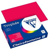 Clairefontaine Kopierpapier Trophée kirschrot DIN A4 80 qm 500 Blatt von Clairefontaine