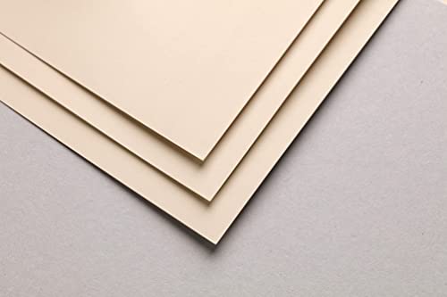 Clairefontaine 197059C - Packung mit 5 Zeichenbögen Pastelmat, ideal für Trockentechniken und Pastell, DIN A4+, 24x32 cm 360g, Beige, 1 Pack von Clairefontaine