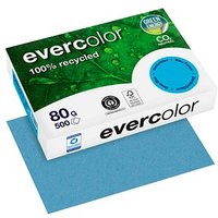 Clairefontaine Recyclingpapier Evercolor dunkelblau DIN A4 80 g/qm 500 Blatt von Clairefontaine