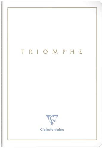 Clairefontaine 36176C - Heft Triomphe GOLD, DIN A4, 21x29,7cm, mit Fadenbindung, 48 Blatt liniert, Papier weiß 90g, 1 Stück von Clairefontaine