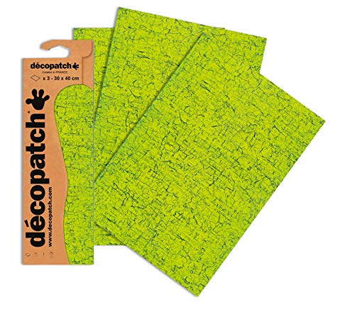 décopatch Decopatch Papier No. 301 (hellgrün, 395 x 298 mm) 3er Pack von Décopatch