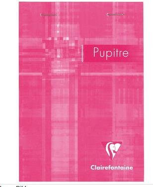 Notizblock geheftet mikroperforiert ohne Lochung Pupitre Clairefontaine, DIN A6 10,5x14,8cm, 80 Blatt, 90g, kariert 6642C von Clairefontaine