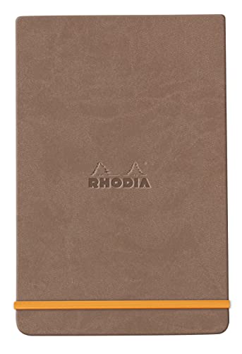 Rhodia 194347C - Notizbuch Webnotepad 9x14 cm, 96 Blatt abtrennbar liniert 90 g, 1 Stück, Maulwurfsbraun von Clairefontaine