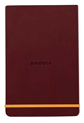 Rhodia 194349C - Notizbuch Webnotepad 9x14 cm, 96 Blatt abtrennbar liniert 90 g, 1 Stück, Weinrot von Clairefontaine