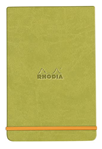 Rhodia 194353C - Notizbuch Webnotepad 9x14 cm, 96 Blatt abtrennbar liniert 90 g, 1 Stück, Anisgrün von Clairefontaine