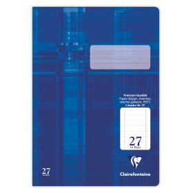 Schulheft Blau A4 liniert mit Rand 16 Blatt Schulheft Blau A4 liniert mit Rand 16 Blatt von Clairefontaine