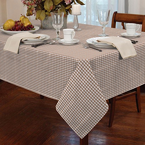 Classic Home Store Alan Symonds Tischdecke, Gingham, Beige, 54 x 72 cm von Classic Home Store