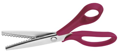 Clauss 00107 Zick Zack Schere, Kunststoffgriff, 21 cm, magenta von Clauss