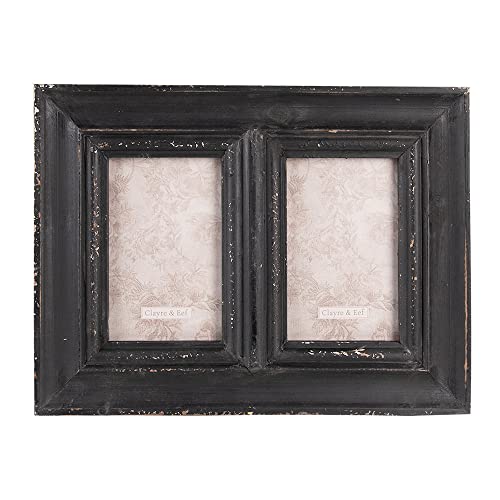 Clayre & Eef Bilderrahmen 10x15 cm Schwarz Holz Rechteck Fotorahmen von Clayre & Eef