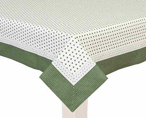 Clayre & Eef DOT05GR Dotted Tischdecke grün ca. 150 x 250 cm von Clayre & Eef