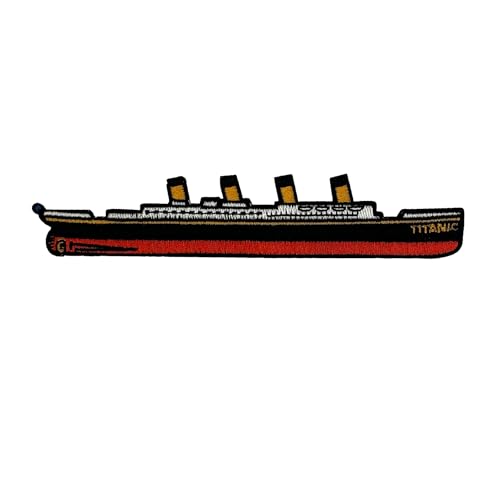 Clayton Jewelry Labs Bestickter Aufnäher zum Aufbügeln, Titanic, 12,7 x 2,5 cm, Cartoon, Rechteckig Clayton Jewelry Labs Bestickter Aufnäher zum Aufbügeln, Titanic, 12,7 x 2,5 cm, Cartoon, Rechteckig von Clayton Jewelry Labs