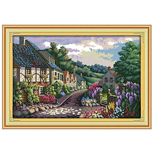 Cleana Arts Kreuzstich-Kits, Die mediterrane Landschaft, 14CT Gezählt (57cm×40cm) von Cleana Arts