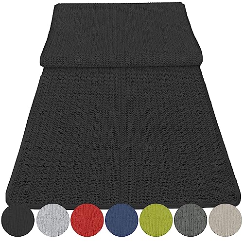 Outdoor Tischläufer Schaum 40x140cm Schaumtischdecke abwischbar Garten Tischtuch wasserfest Tischdecke Tischband wasserabweisend (Schwarz) von Cleanlevel EST 2016