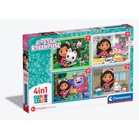 Clementoni Gabbys Dollhouse 4 in 1 Puzzle, 12 - 24 Teile von Clementoni