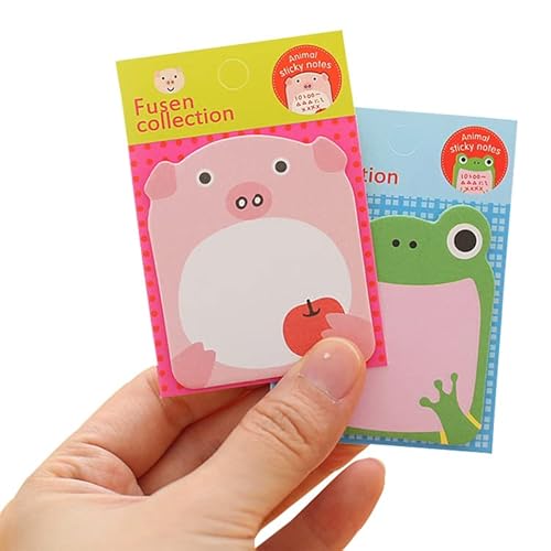 Haftnotizen Klebezettel 16 Paket Notizzettel Klebend, Tier Haftnotizen, Sticky Notes Cute, Haftnotizen Selbstklebend, Bunt Cartoon Tiere Haftnotizen, Kleine Geschenke Für Kinder, 8 Stile von Cleminsta