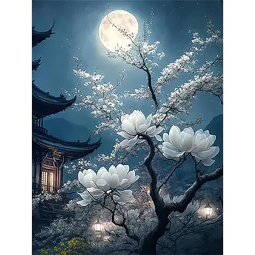 Clendo 5D Diamond Painting Erwachsene Landschaft,Diamant Painting Bilder Blumen,DIY Set Erwachsene Full Diamonds,Diamont Painting Crystal Art Home Wand Dekor-Freunde Geschenk 30x40cm von Clendo