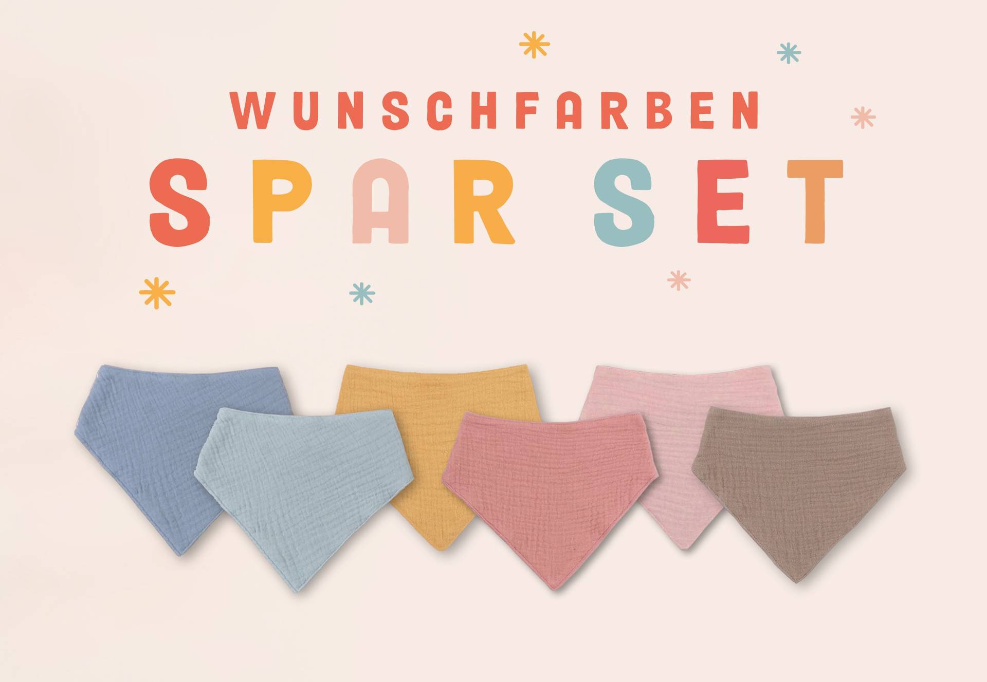 6 Für 5 Spar Set Musselin Baby Und Kleinkind Halstücher Dreieckstücher Spucktücher Baumwolle Lätzchen Gaze Sabbertuch, Mullwindel, Geschenk von CleoNoah