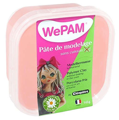 WePAM - PFW331-145 - Lufthärtende Modelliermasse, 145 g, Pfirsisch von Cléopâtre