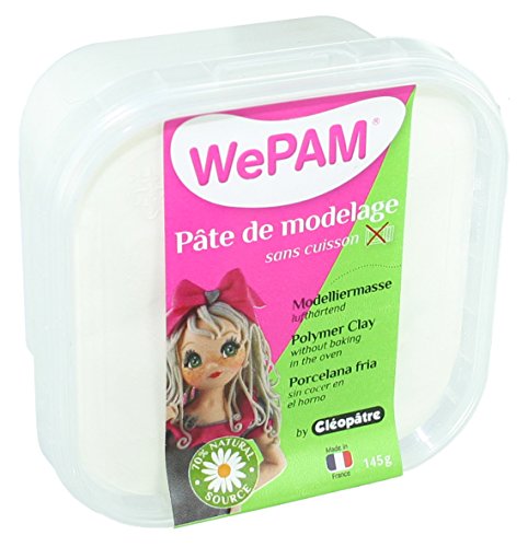 WePAM - PFWBBB-145 - Lufthärtende Modelliermasse, 145 g, Weiß von Cléopâtre