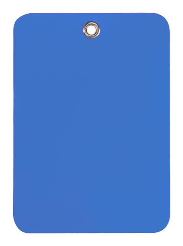 CleverDelights 8,9 x 6,3 cm blaue Kunststoffanhänger, 100 Stück, wasserdicht, strapazierfähig, 8,9 x 6,3 cm von CleverDelights