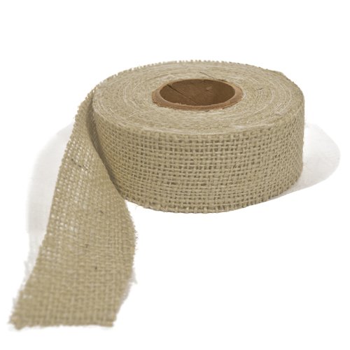 Juteband natur, Dekoband natur aus Jutegewebe, breites Juteband, Jute Band, Juteband breit, Jutebänder, Jute Geschenkband in auster, 9 m lang, 7,5 cm breit von Cleverbrand