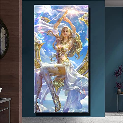 Clldy Diamond Painting Kits für Erwachsene/Kind,Feenhafter Engel 5D diamant painting bilder Große Voll Strass Stickerei Mosaik Kunst daiments painting Handwerk für Home deko wohnzimmer Gift,60x150cm von Clldy