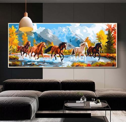 Clldy Diamond Painting erwachsene groß xxl 100x200 cm，5D Diamant Painting Bilder Lake MA DIY Diamond Painting zubehör set，Full Round Diamant Kunst Malerei Stickerei Set Home Wand Dekor Geschenk E68 von Clldy