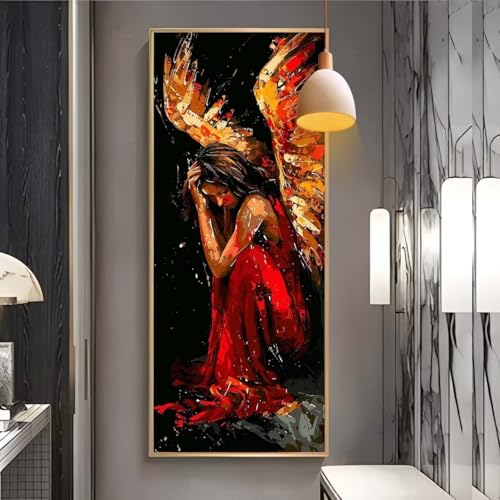 Diamond Painting erwachsene groß xxl 100x200 cm，5D Diamant Painting Bilder Engel Schönheit DIY Diamond Painting zubehör set，Full Round Diamant Kunst Malerei Stickerei Set Home Wand Dekor Geschenk F5 von Clldy