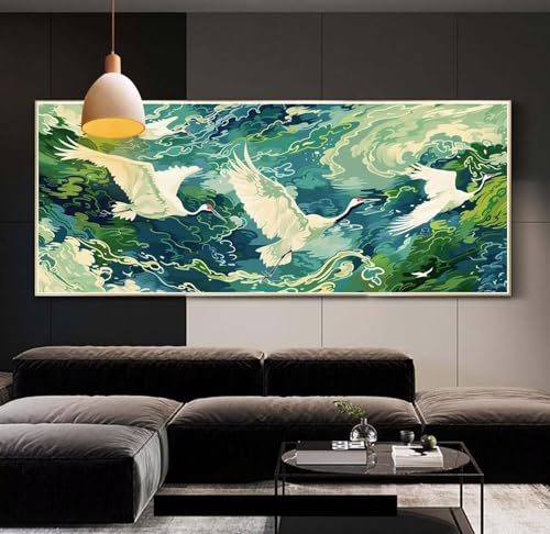 Diamond Painting erwachsene groß xxl 50x120 cm，5D Diamant Painting Bilder Landschaft Vogel DIY Diamond Painting zubehör set，Full Square Diamant Kunst Malerei Stickerei Set Home Wand Dekor Geschenk B80 von Clldy