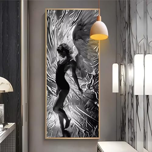 Diamond Painting erwachsene groß xxl 90x180 cm，5D Diamant Painting Bilder Engel Schönheit DIY Diamond Painting zubehör set，Full Square Diamant Kunst Malerei Stickerei Set Home Wand Dekor Geschenk J52 von Clldy