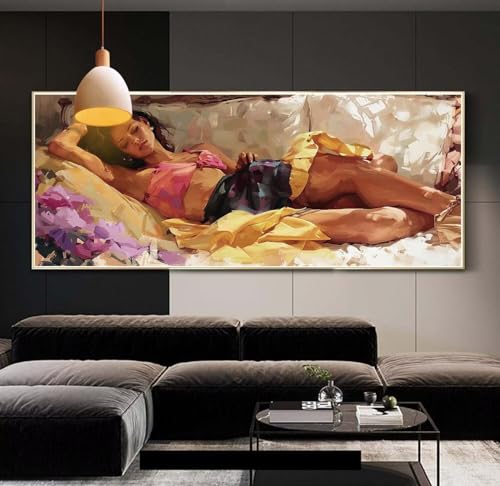 Diamond Painting groß Sexy schön，DIY 5D voller Round Diamant Painting Bilder Mosaikherstellung Cross Stickerei Malerei zubehör Kits Erwachsene für Geschenk Zuhause Wanddekoration 100x200 cm E97 von Clldy