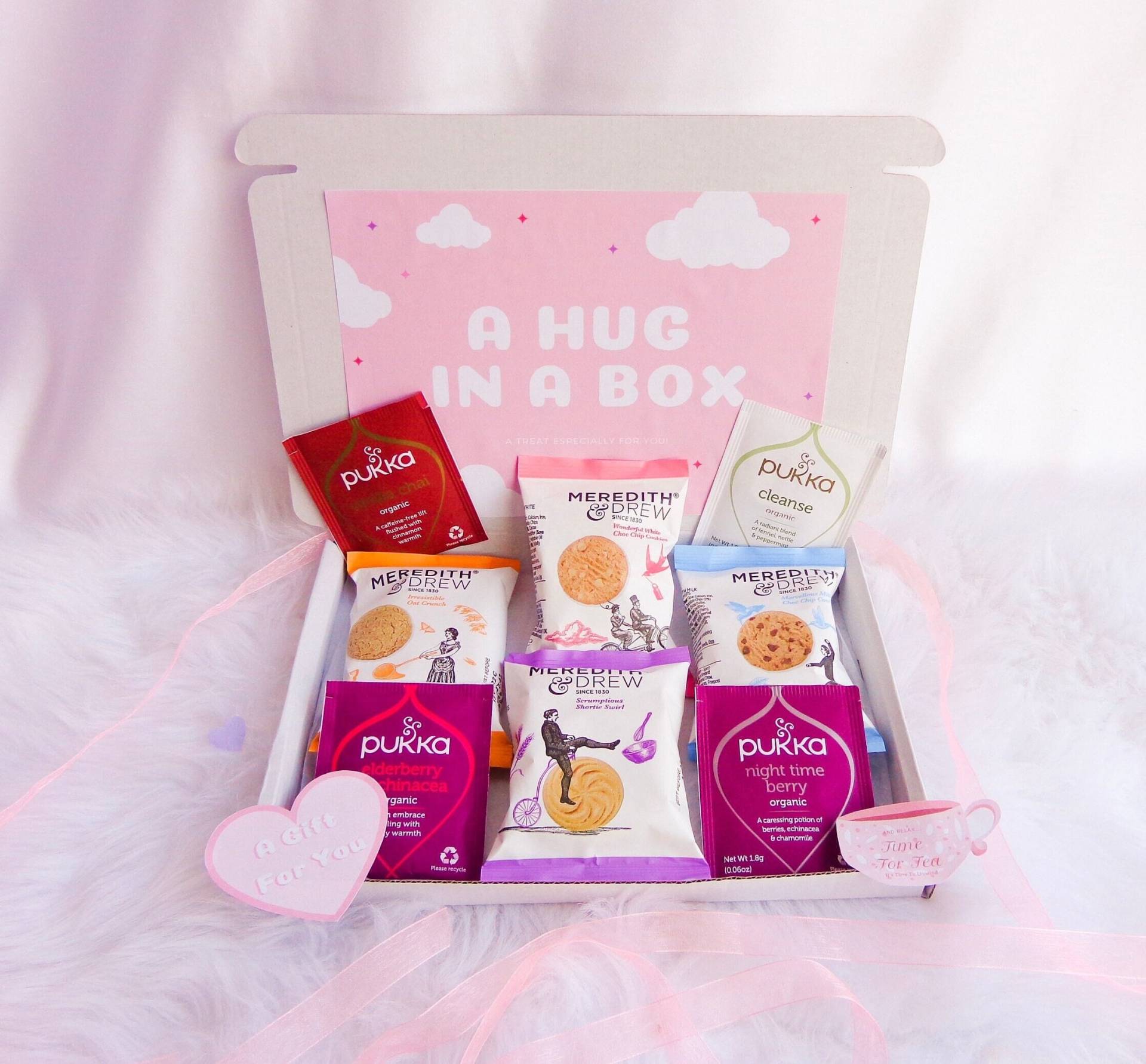 Tee Und Kekse Umarmung in Einer Box Letterbox Geschenk | Geschenke Zum Geburtstag Für Sie Verwöhn Pick Me Up Pflegepaket Entspannungs-Verwöhnkorb von CloudTieDyeCo