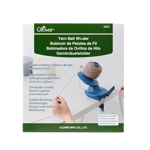 Clover 3205 Yarn Ball Winder Garnwickler, Blau von Clover