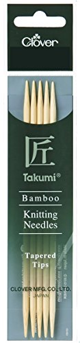 Clover 3842 Nadelspiel Bambus Takumi 20 cm, 5,50 mm von Clover