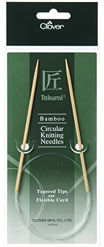 Clover 3872 Rundstricknadel Bambus Takumi 40 cm, 5,50 mm von Clover