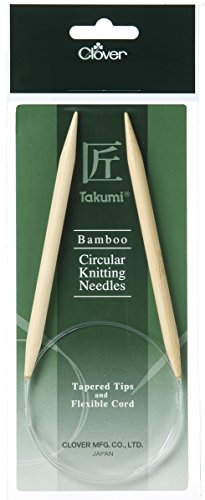 Clover 3875 Rundstricknadel Bambus Takumi 40 cm, 7 mm von Clover