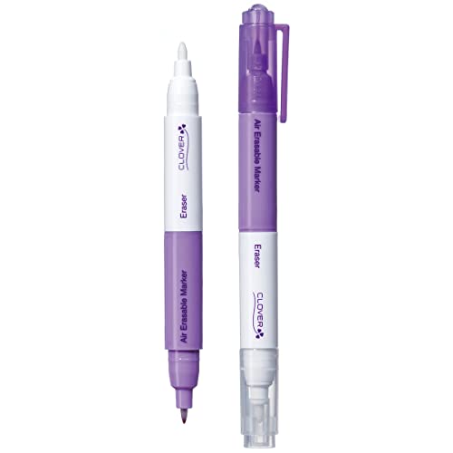 Clover Luftlöschbarer Filzstift, Violett, extra fein, mit Radiergummi, CL5032 von Clover