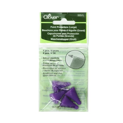 Clover Maschenstopper TIPP Point Protektoren, Plastic, Violett, Große, 4 von Clover